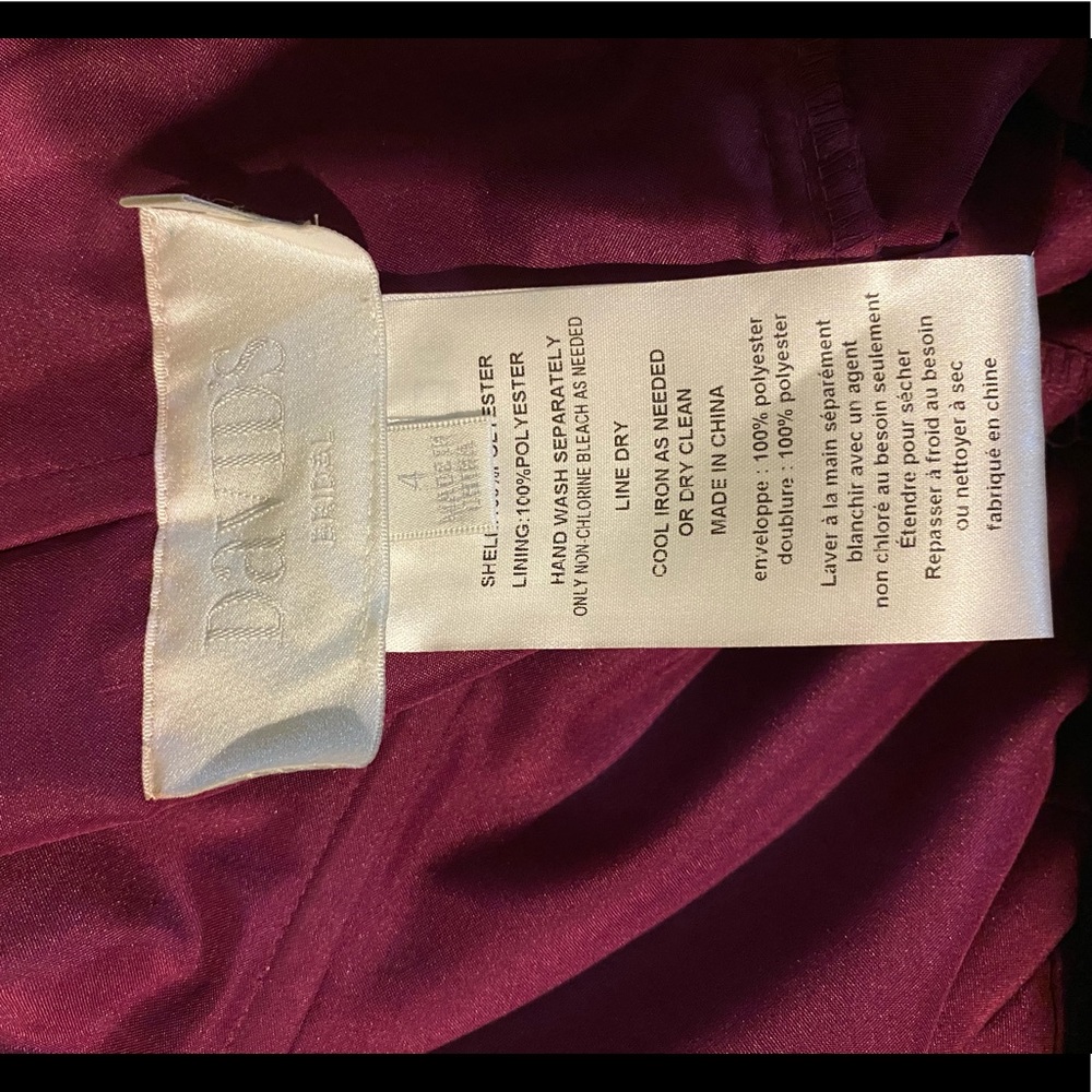 David’s Bridal Rhinestone Strap Bridesmaid Dress - Picture 5 of 5